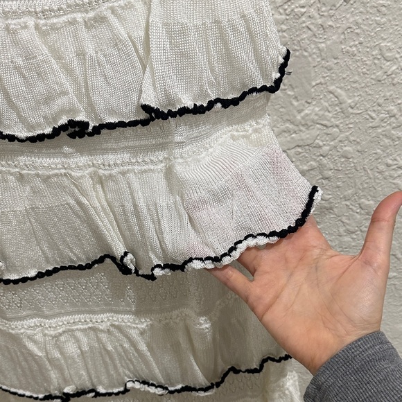 White Ruffled Two-Piece Set - Picture 3 of 8